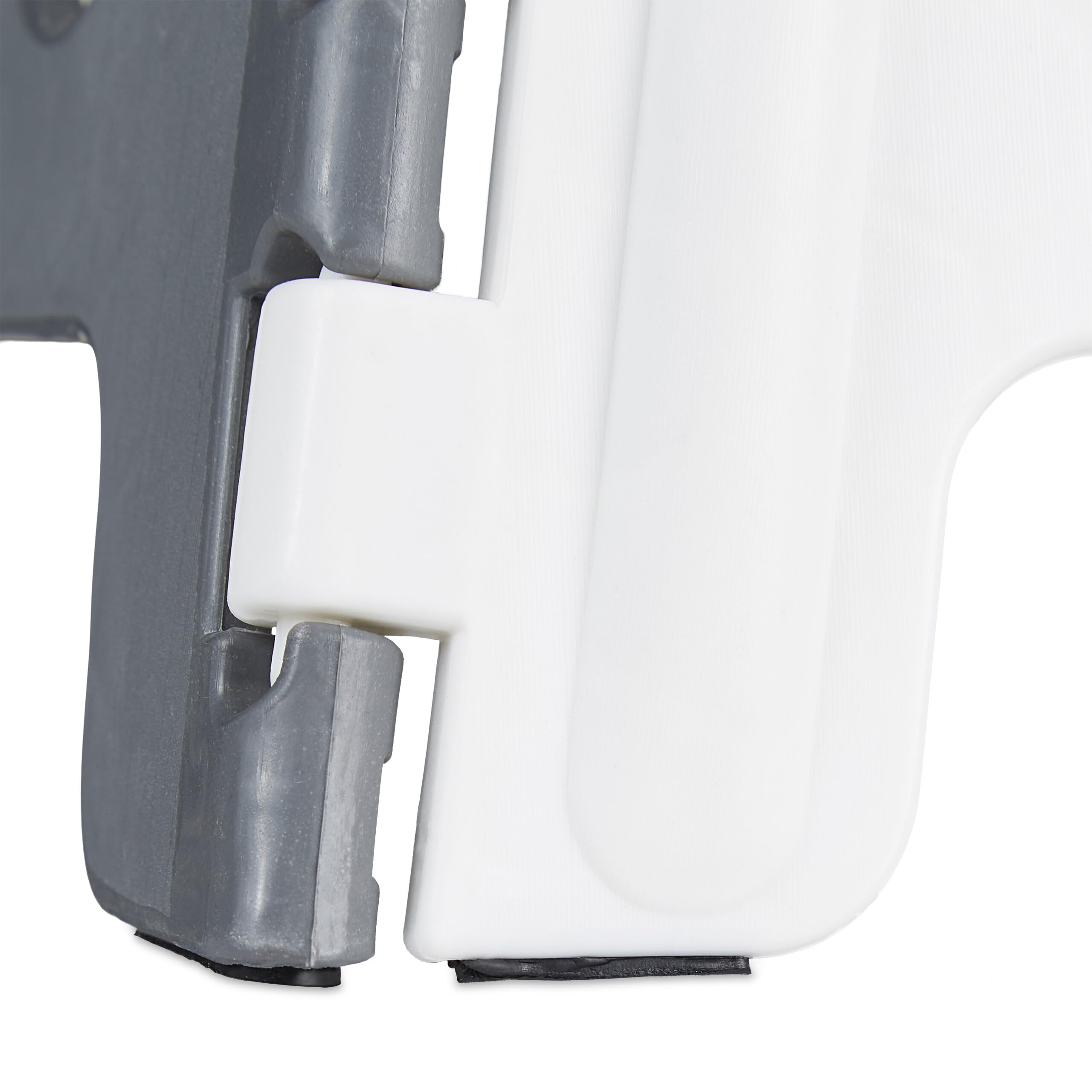 Relaxdays Klapphocker faltbar, Camping Hocker, Kinder Badhocker, bis 150 kg, Kunststoff, HBT: 30 x 37 x 29 cm, grau/weiß