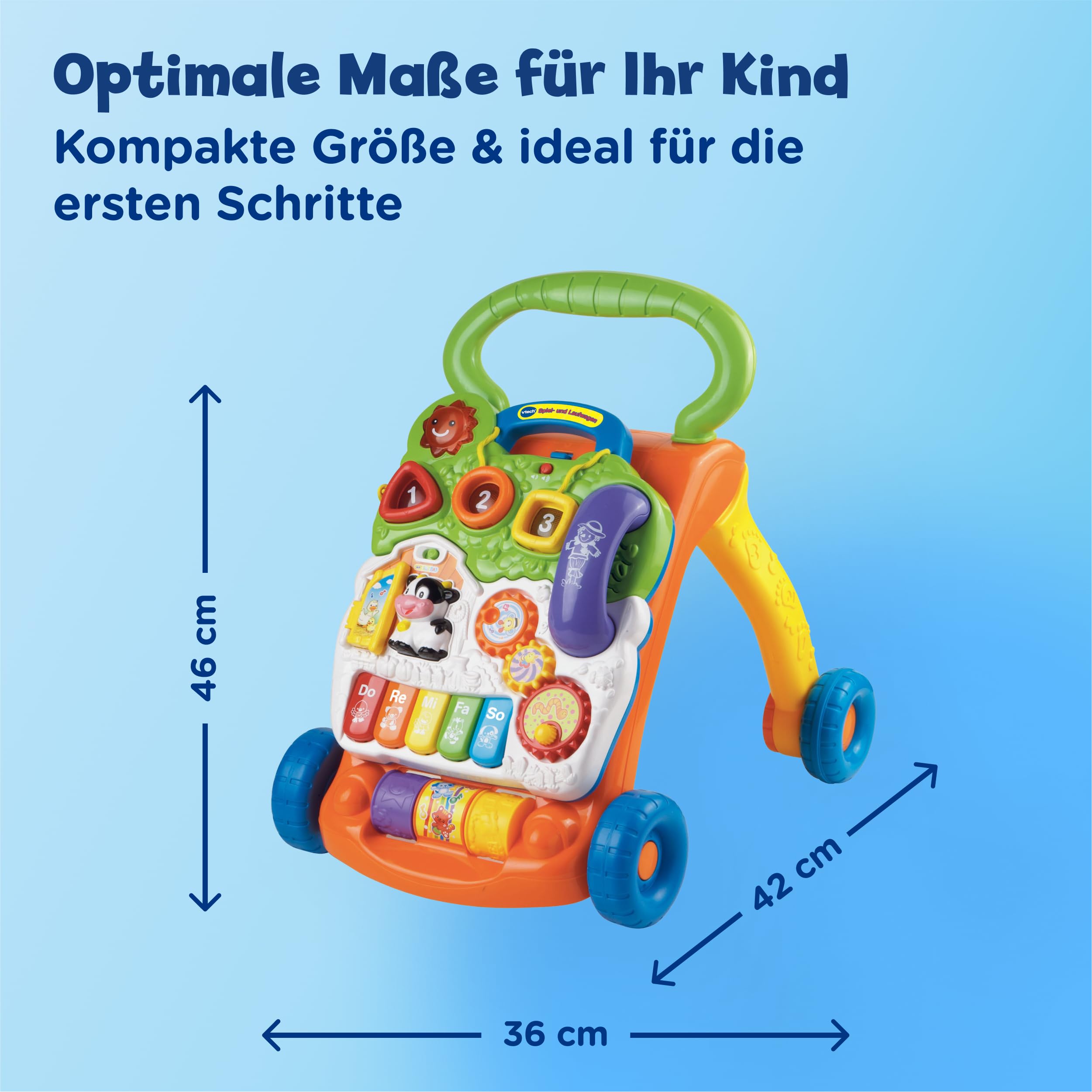 VTech Baby Spiel- und Laufwagen - Lernspielzeug Bunt