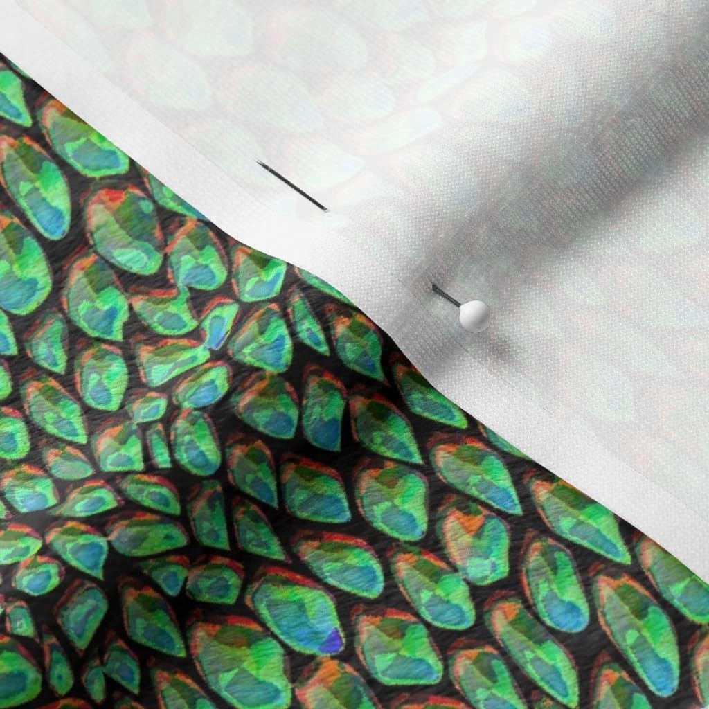 Spoonflower Fabric - Green Dragon Scales Scale Fantasy Costume Dragons Whimsical Printed on Minky Fabric by The Yard - Sewing Baby Blankets Quilt Backing Plush