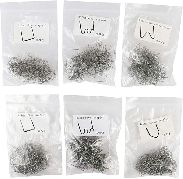 FLOX 600 Pcs Repair Welding Nail For Car Bumper, Wave Hot Staples, Sheet Metal Repair Tool, Automotive Plastics Repair Machine Welding Hot Stapler For All Cars