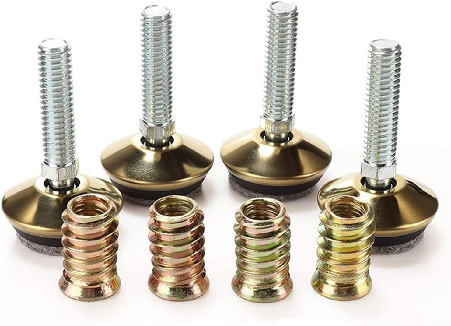 Furniture Leveling Feet,Heavy Screw, Leveling Feet4PCS Adjustable Heavy Duty M10 Bolt Furniture Leveler for Office Furniture Sofa Leveler
