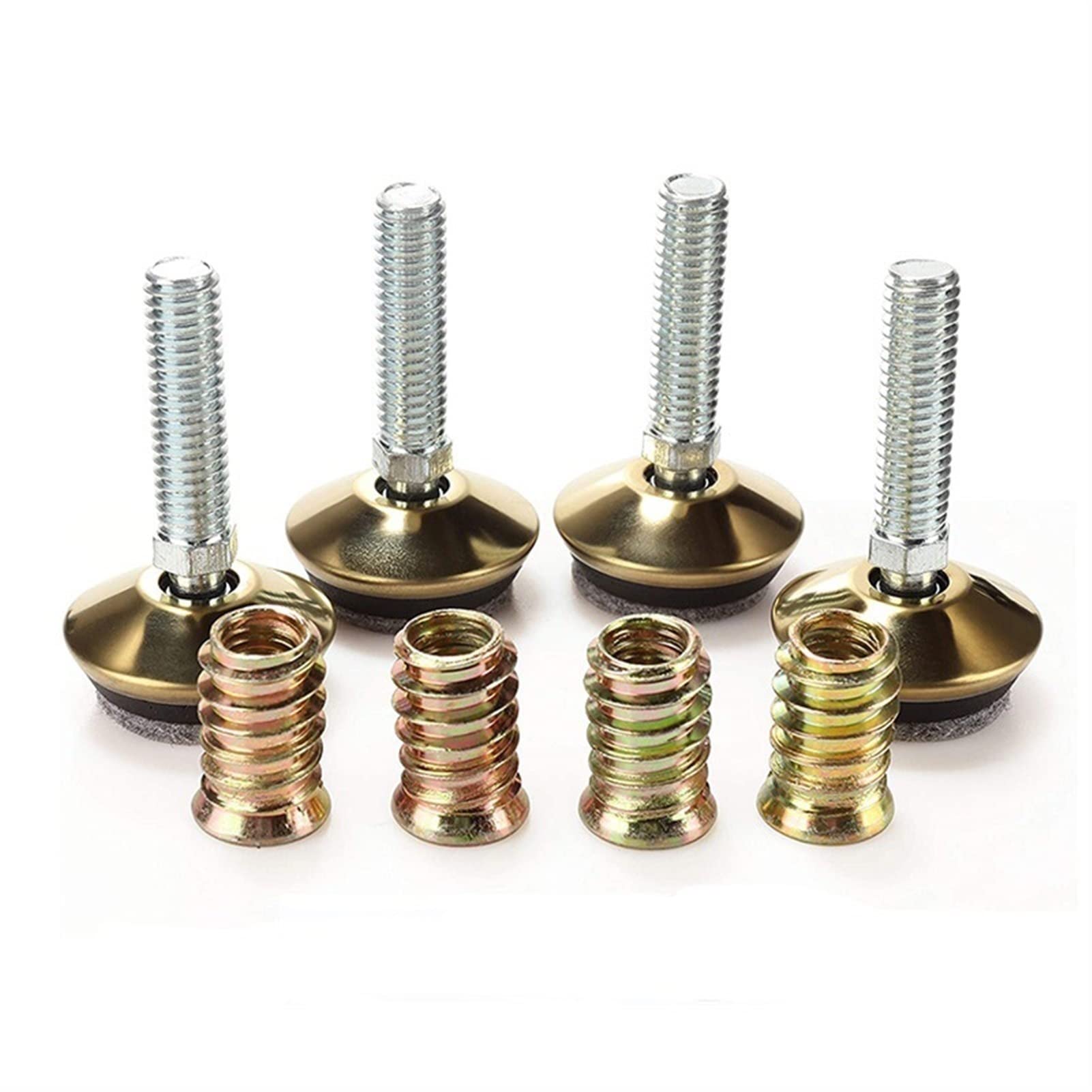 Piedini regolabili, Piedini for mobili Regolabili, Piedini livellanti, Livellatore for mobili con bullone M10 regolabile for carichi pesanti 4 pezzi for livellatore for divani for mobili da ufficio