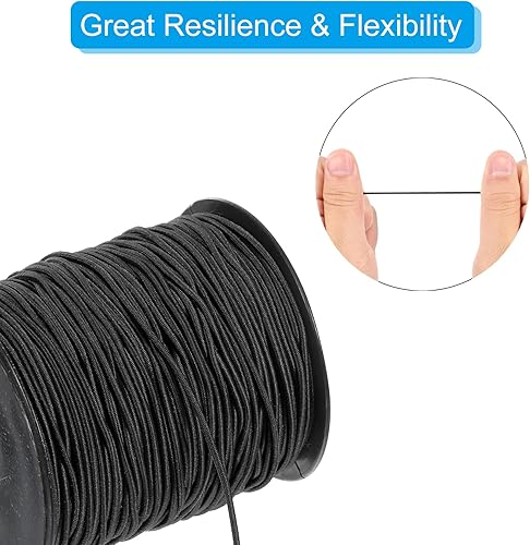 Miniatura 8 de uxcell Cordón elástico de 0.069 pulgadas para hacer joyas, collares, pulseras, cuentas, 109 yardas, color rojo