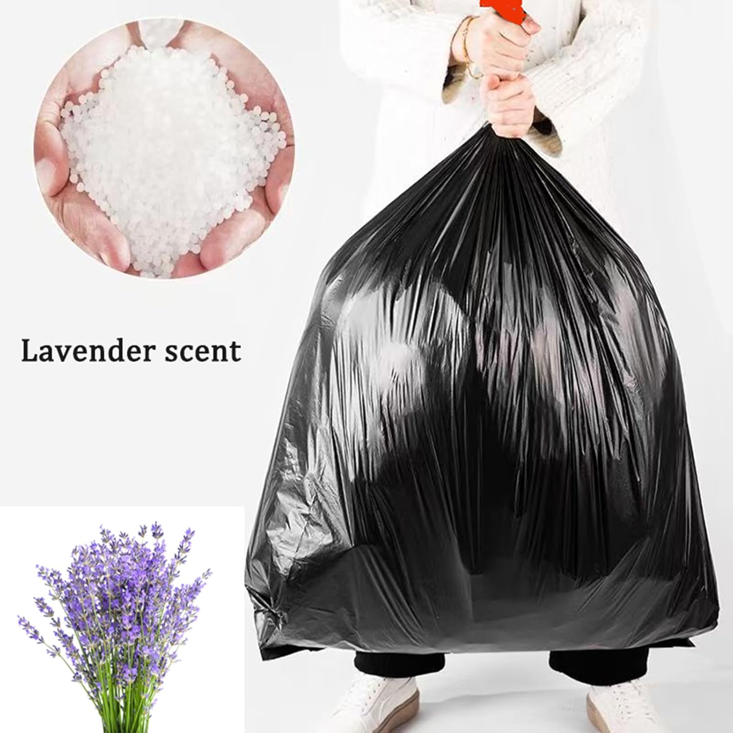 Thick Heavy Duty Plastic 20-30 Gallon Drawstring Trash Bags,Fit 21,23,25 Gal trash can, for tall kitchen Home Office outdoor courtyard 31x35 Inches (23 Gallon Drawstring Trash Bags)