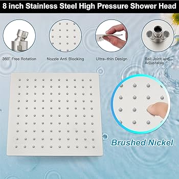 【SISANDI】 MIES BRAZILIAN rain shower Midanya Shower Faucet Set,Wall Mount Shower System with