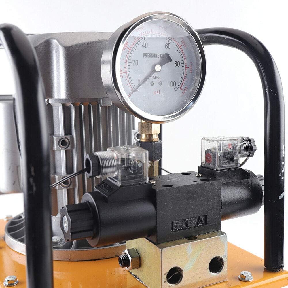 Electric Hydraulic Pump 10152 PSI Hydraulic Electric Pump 750W 7L Manual Valve Hydraulic Power Pack Cylinder Hydrafore Pump 110V