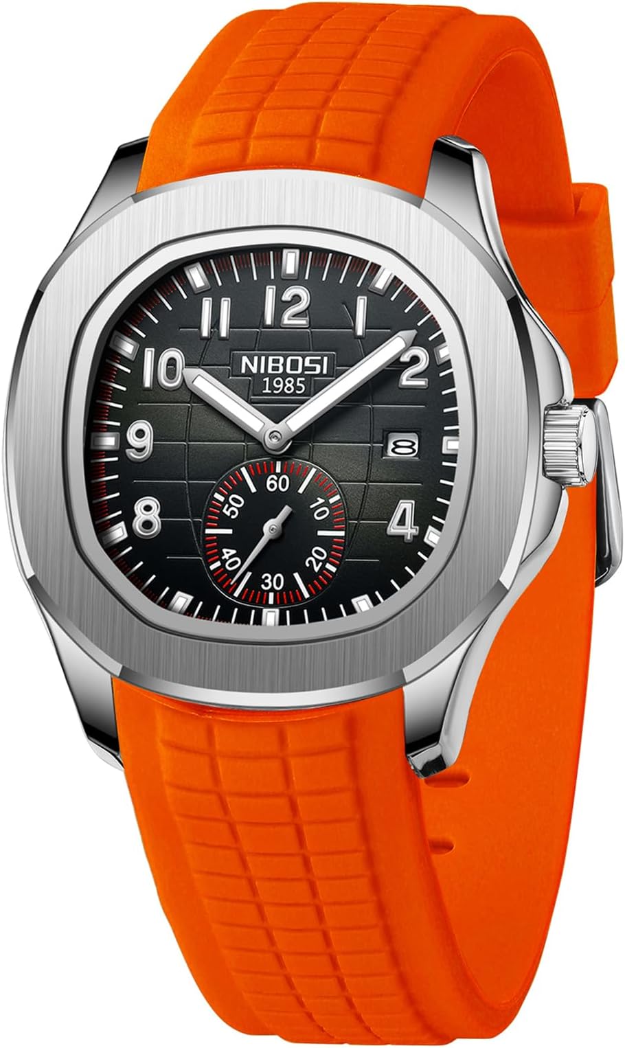 Men's Watches Analog Quartz Wrist Watch Men Silicone Strap Waterproof Date Business Casual Fashion Design Watches for Men
