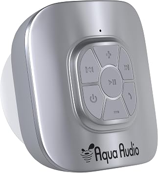 Shower Speaker Bluetooth Waterproof with Suction Cup - 10 Hours Playtime/Built-in Mic Silver