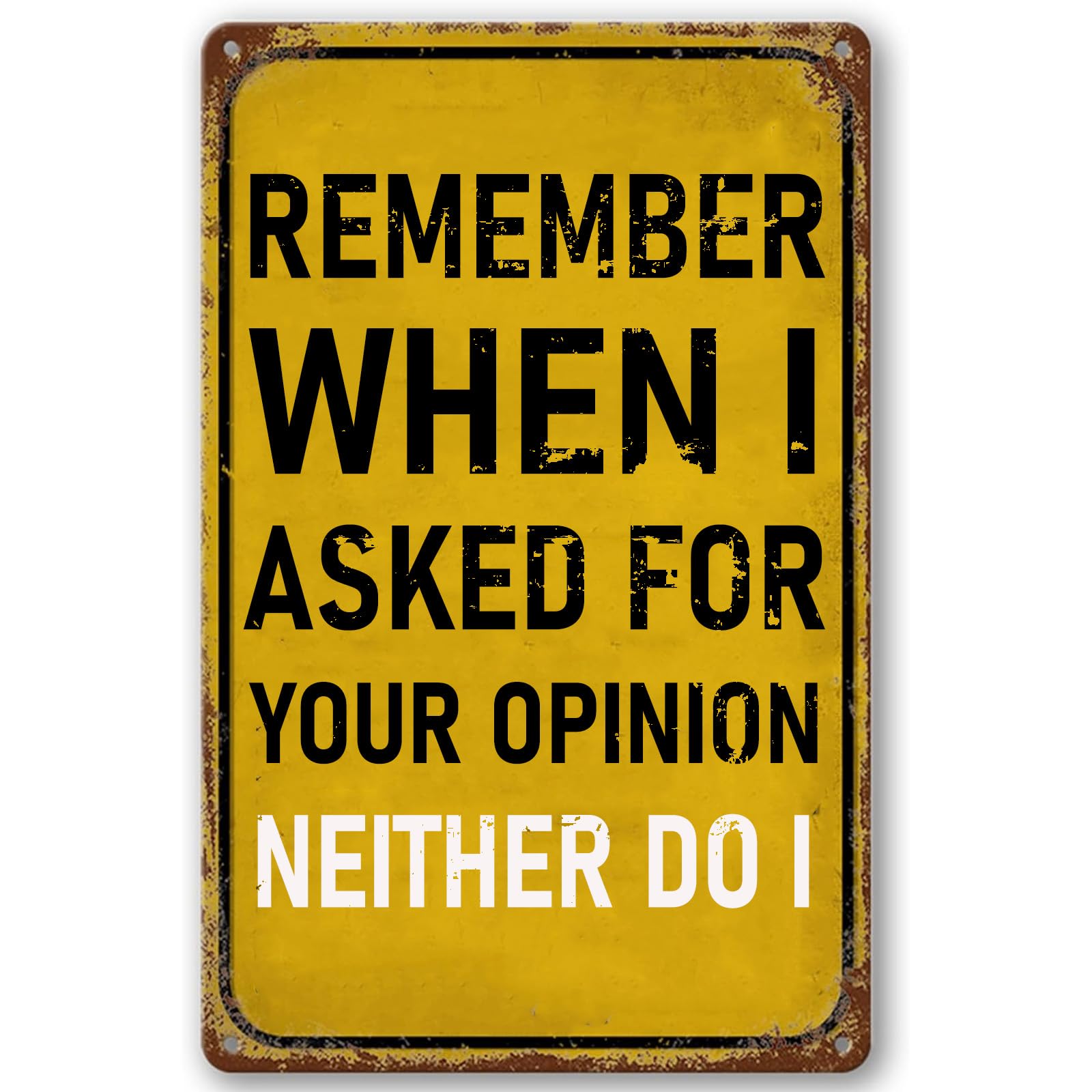 Humorous Daily Communication Vintage Metal Sign Funny Attitude Quote Wall Decor Tin Plaque for Home Coffee Shop Room 8x12 Inch