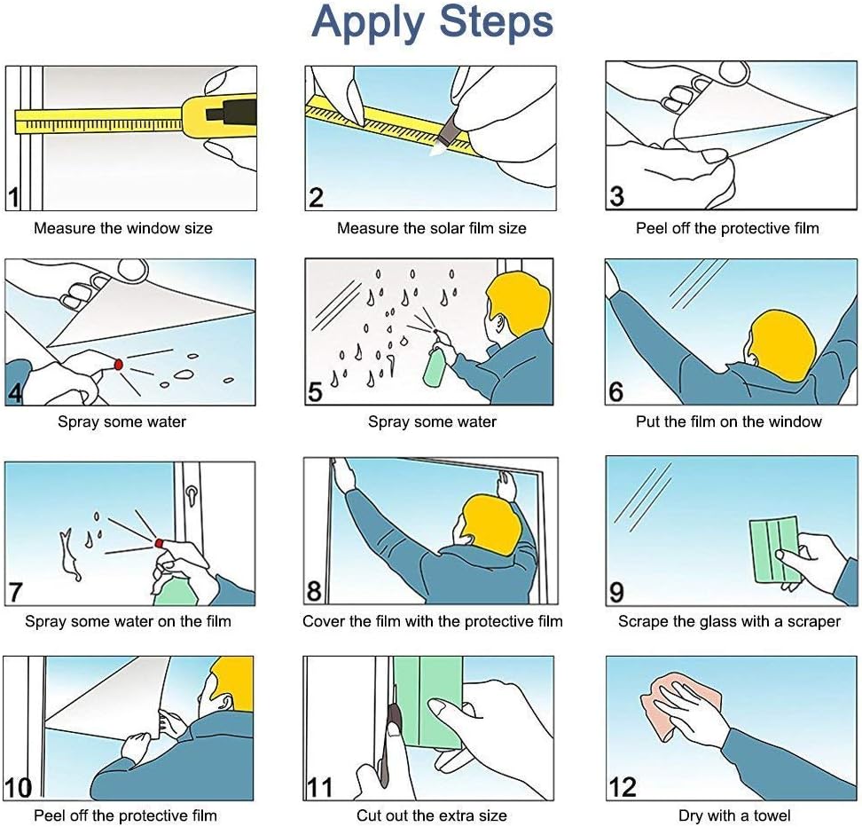 30" x 10 FT ONE Way Mirror Film Reflective Silver 20% Window Tint Super Privacy!