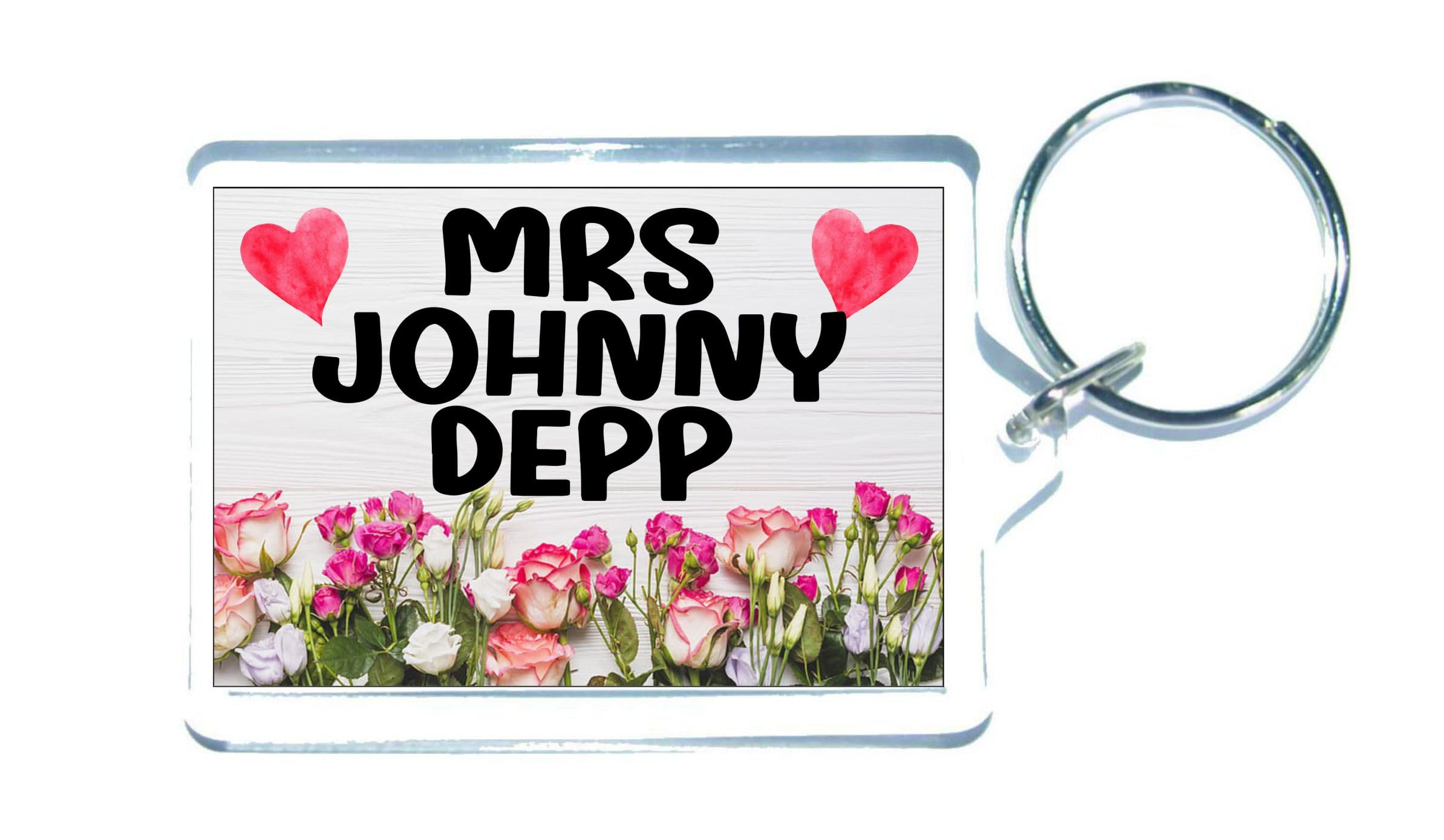 Decalarama Mrs Johnny Depp Keyring Gift – Fun Cute Novelty Movie Star Fan Present