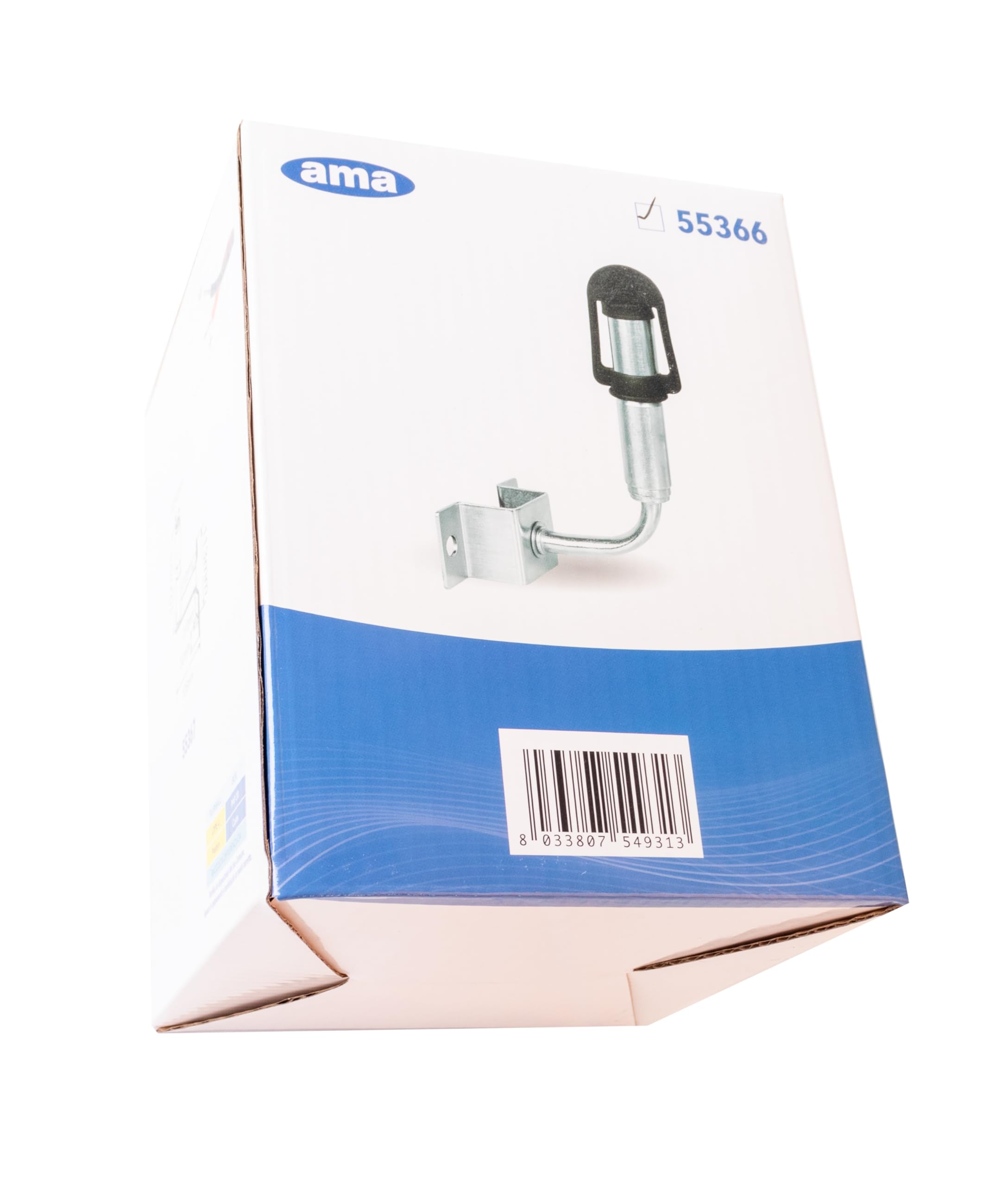 Ama Piantone per Lampeggiante Inclinabile 180° - Metallo Zincato, Altezza 170 mm, Diametro 24 mm, Compatibile con Lampeggianti Flessibili e a Imbuto