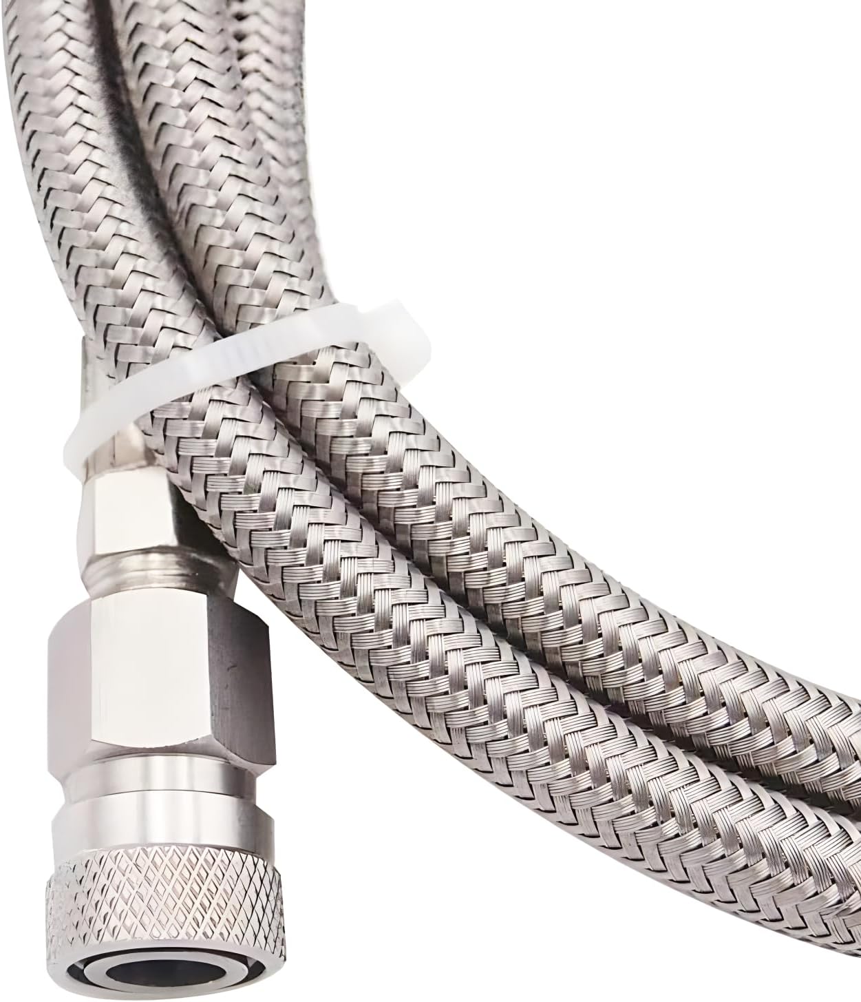 Paintball Filling Hose Whip Extension Stainless Steel Air Fill Station & Charging System with Quick Disconnect 60inch - Image 3