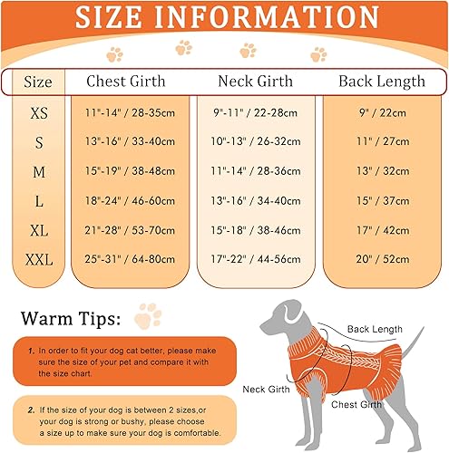 Miniatura 3 de ALAGIRLS Suéter de invierno con cuello alto para perros medianos, ropa gruesa para mascotas, suéter feo de Halloween, Navidad, vacaciones, ropa para