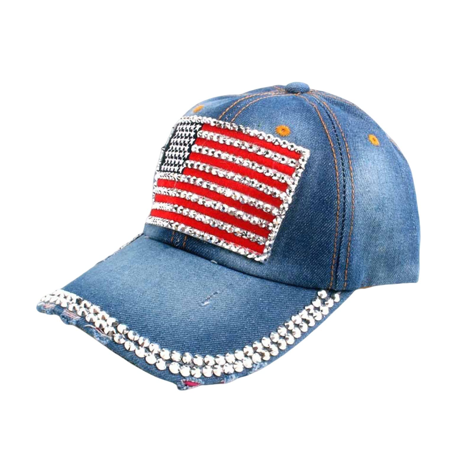 Baseball Cap with Adjustable Size for Running Training and Outdoor Activities at Any Season Christmas Hats, blue, One Size