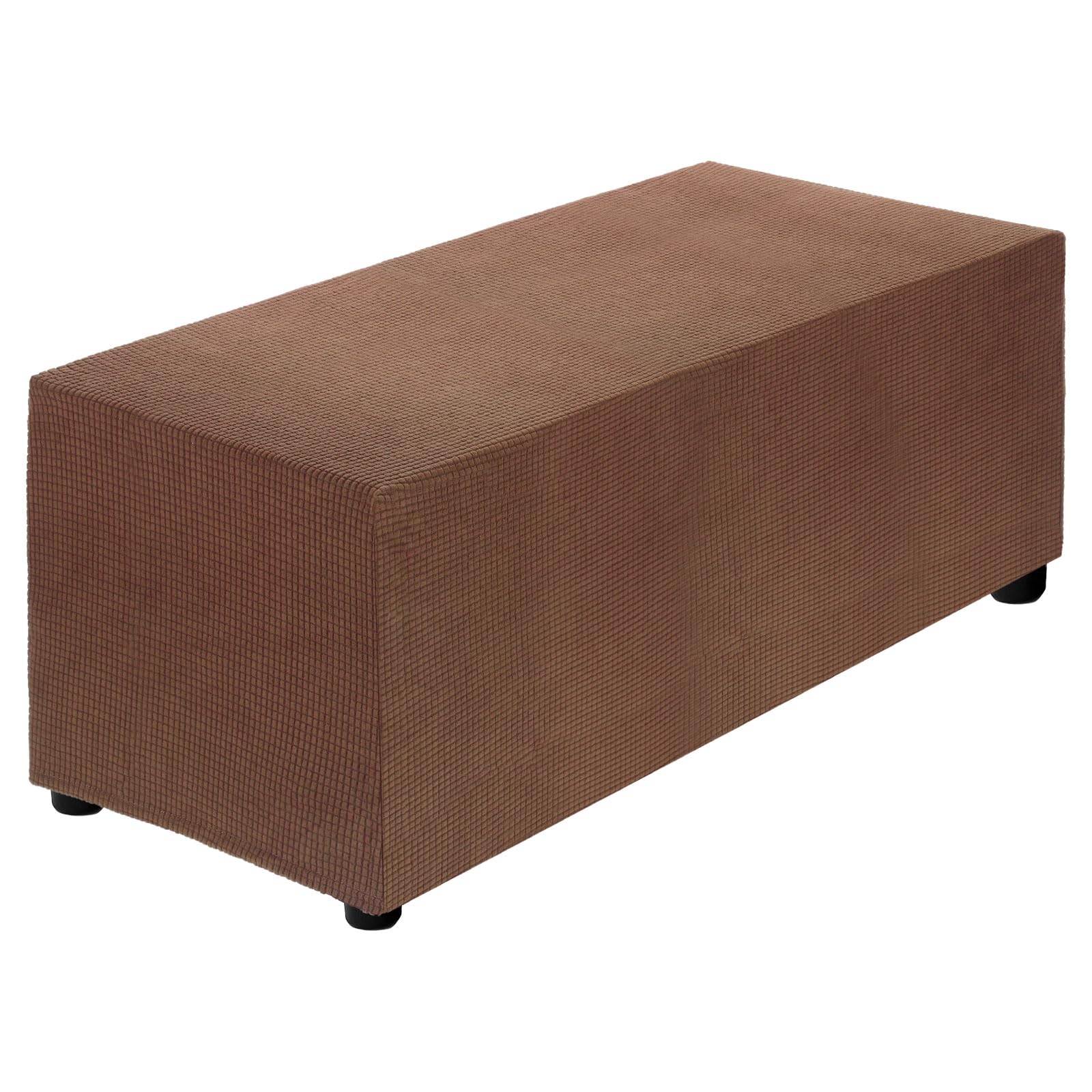 Photo 1 of uxcell Stretch Ottoman Cover - Light Curry