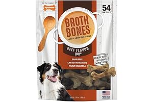 Nylabone Beef Broth Bones Dog Treats for Joint and Mobility Health