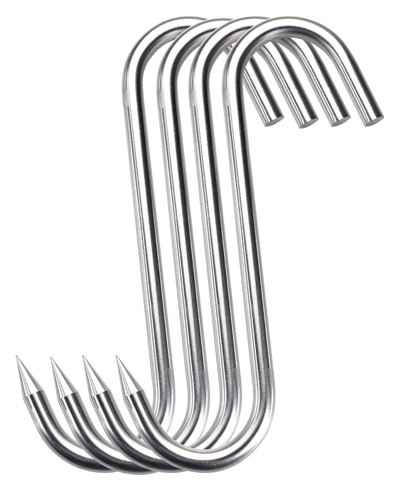 12 mm robuste Fleischhaken, 25,4 cm Edelstahl-S-Haken, 4 Stück