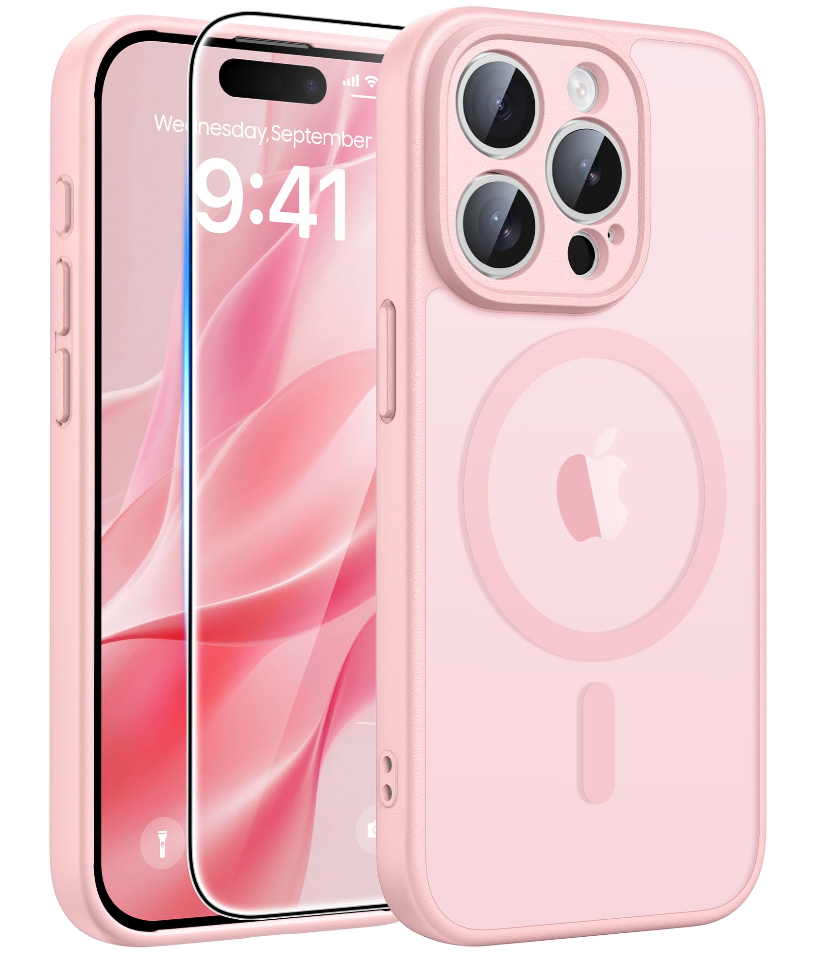 FNTCASE for iPhone 15 Pro Case, Fit for Magsafe, Screen Protector