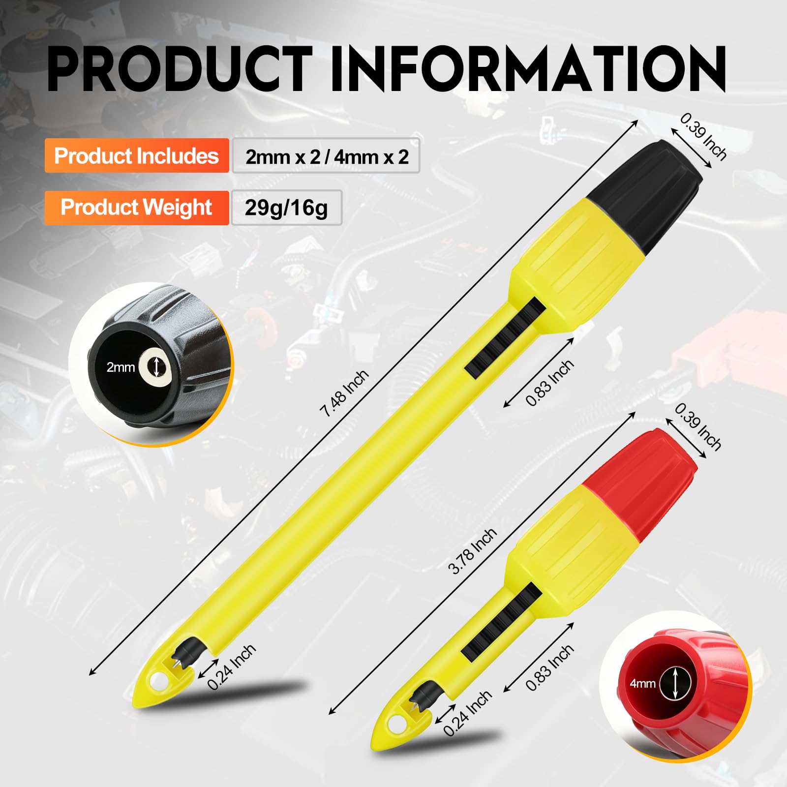 Wire Piercing Probe, Insulation Piercing Clip Tool for Fluke Klein Multimeter Voltage Voltmeter Electrical Testing(4 Pack) — Amazon image 2