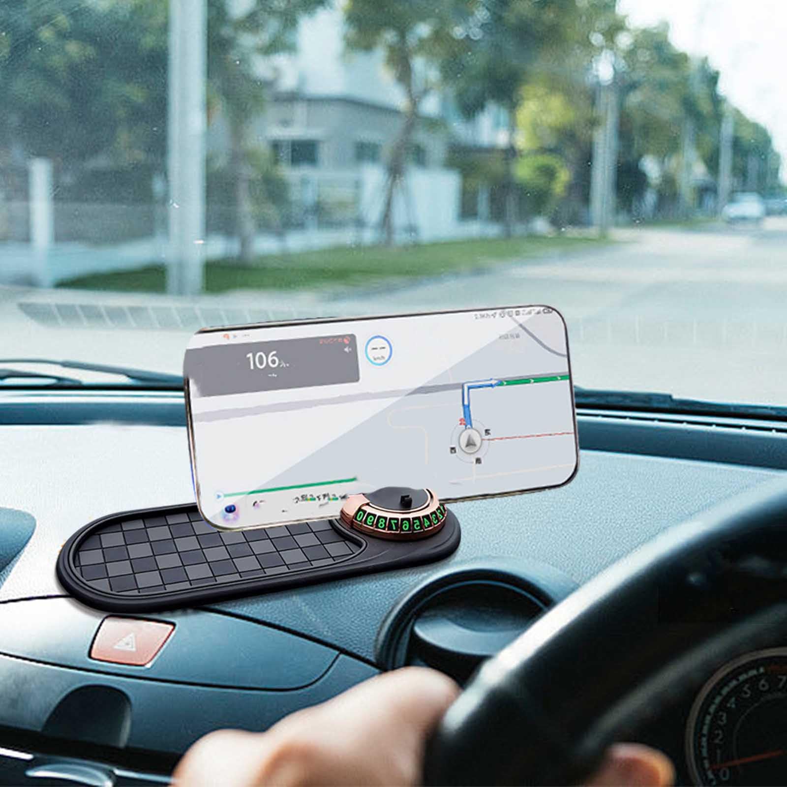 Car Mat Multifunction Car Anti-Slip Mat Auto Phone Holder, Car