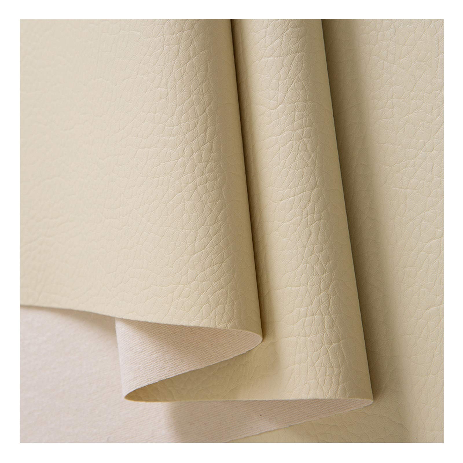 Faux cuir étanche blanc crème pour recouvrir un canapé usé ou créer des coussins de salon