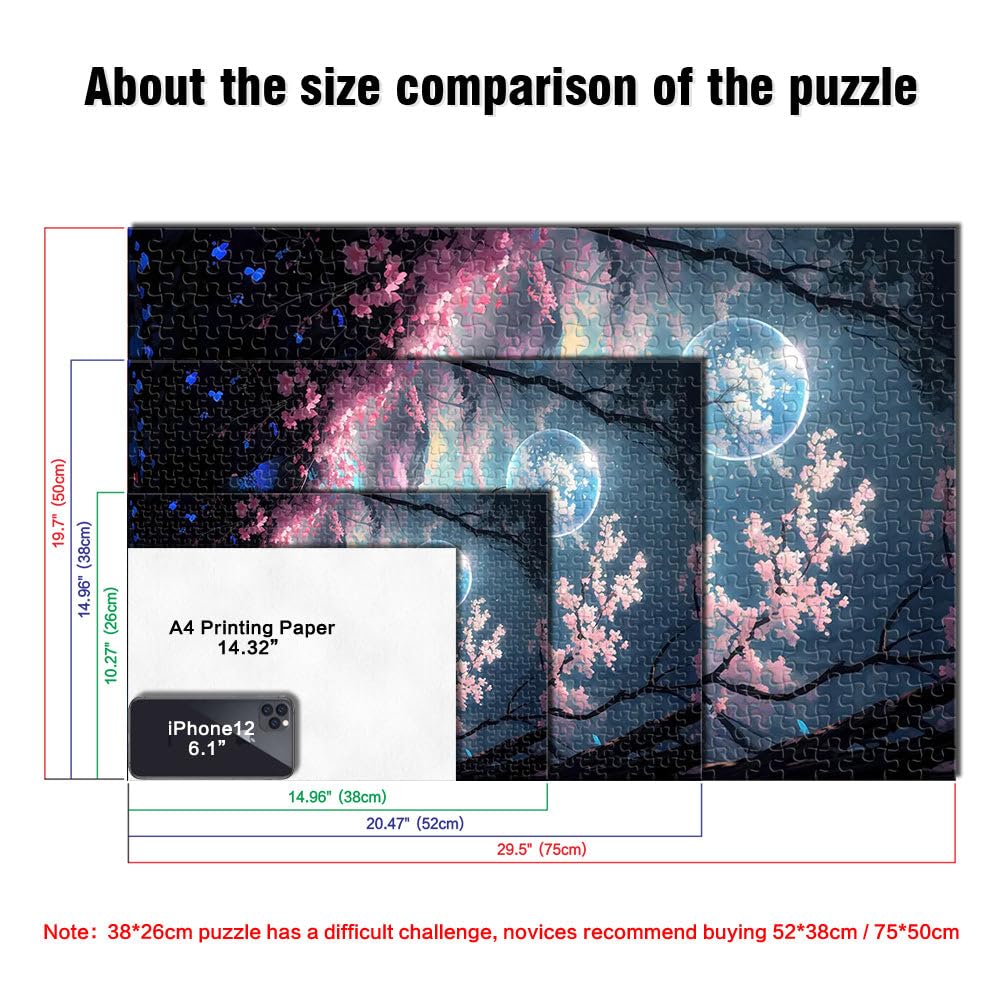 des Teintes Florales enchanteresses Puzzle pour Adultes 2000 pièces Jeu de Quiz Car C'est Un pour Toute la Famille 70x100cm