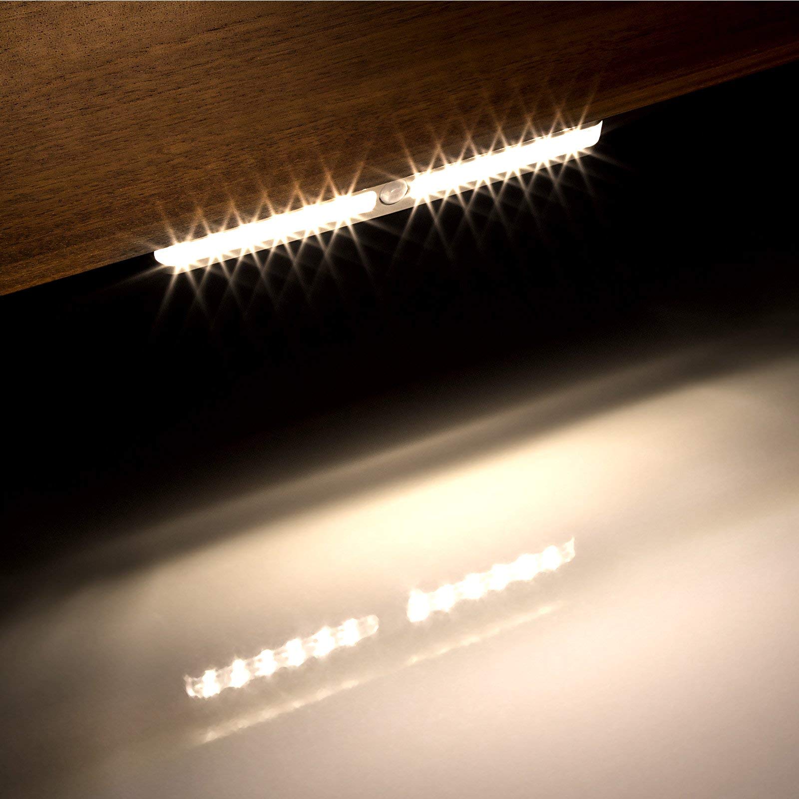 SOTECH 2x LED Orientierungslicht VIA mit Driver PIR Sensor Schrankleuchten | Nachtlicht Möbelleuchten