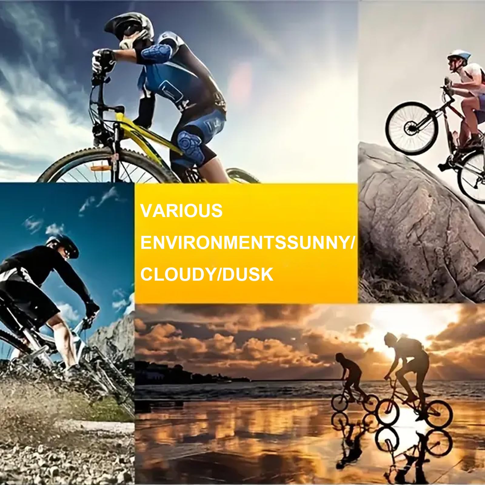 Confezione da 6 occhiali da sole sportivi per uomo e donna, protezione UV400, leggeri, avvolgenti, antiscivolo, per corsa, ciclismo, pesca, golf, pallavolo, escursionismo, attività all'aperto
