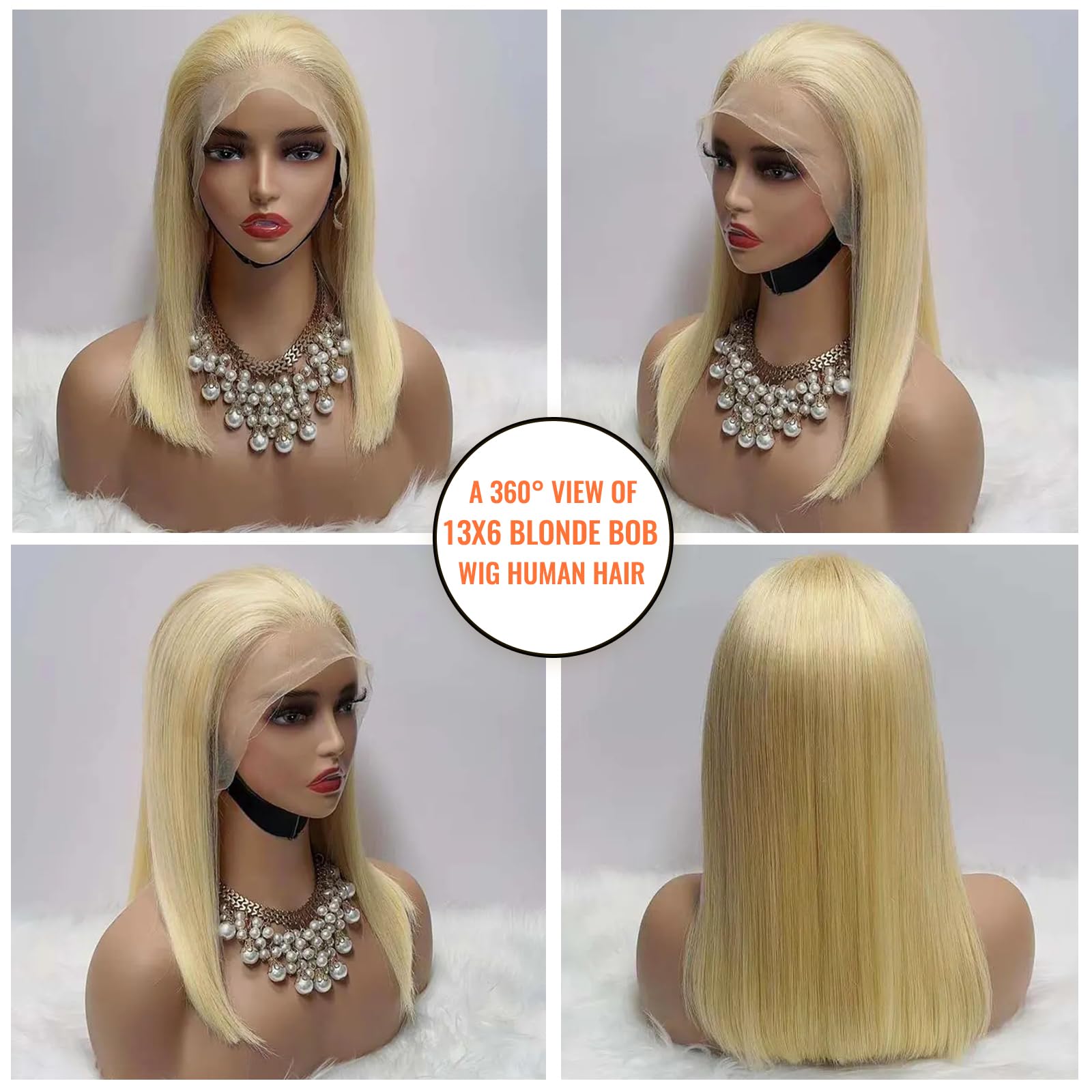 Amazon.com : 613 Bob Wigs 13x6 Blonde Lace Front Wig Human 