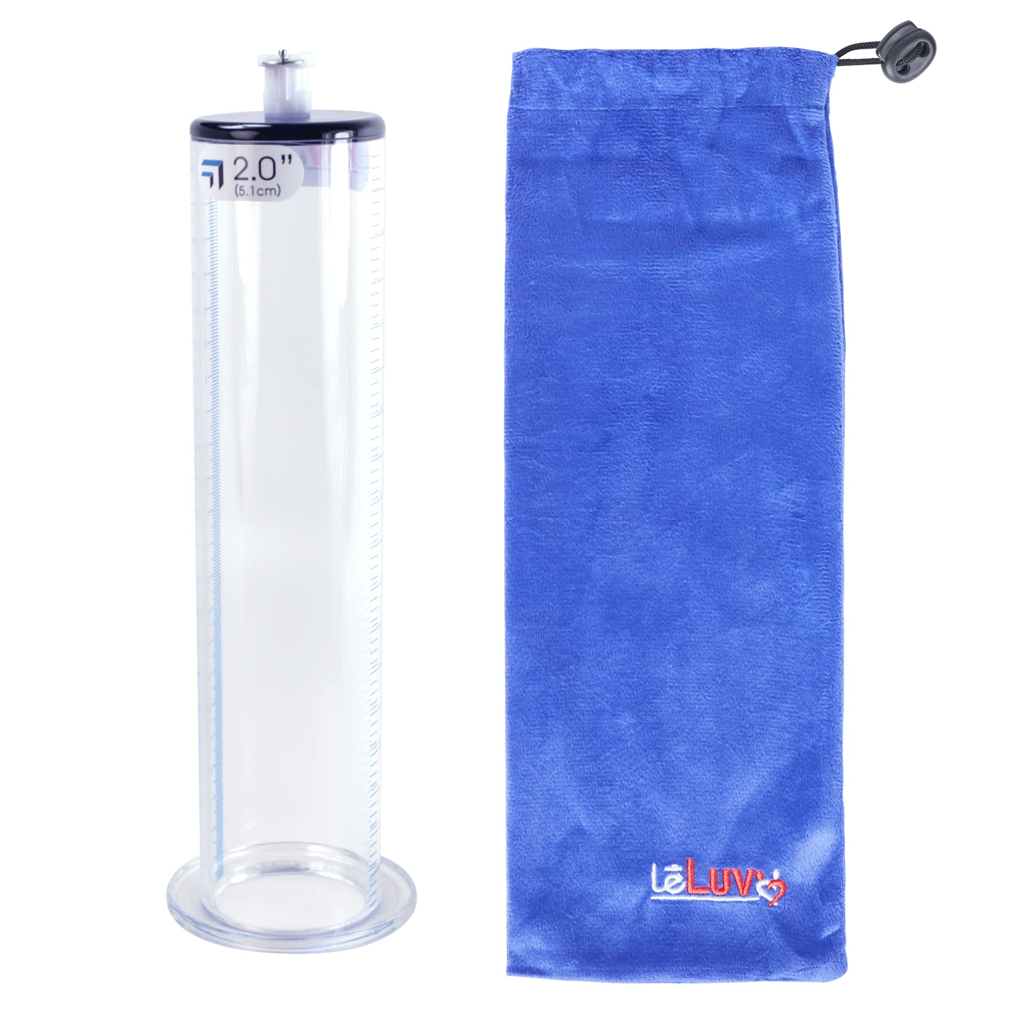 Buy LeLuv 2" x 9" Penis Pump Vacuum Cylinder, Eyro Large 1/2" Wide