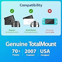 Vista 6 de TotalMount for Nintendo Switch Mounts Nintendo Switch on Wall Near TV Compatible with OLED and Regular Nintendo Switch Models (Premium White)