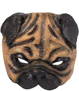 1Pcs Halloween Dog Mask Half Face Animal Dog Mask for Easter Halloween Masquerade Party Cosplay Costume Props