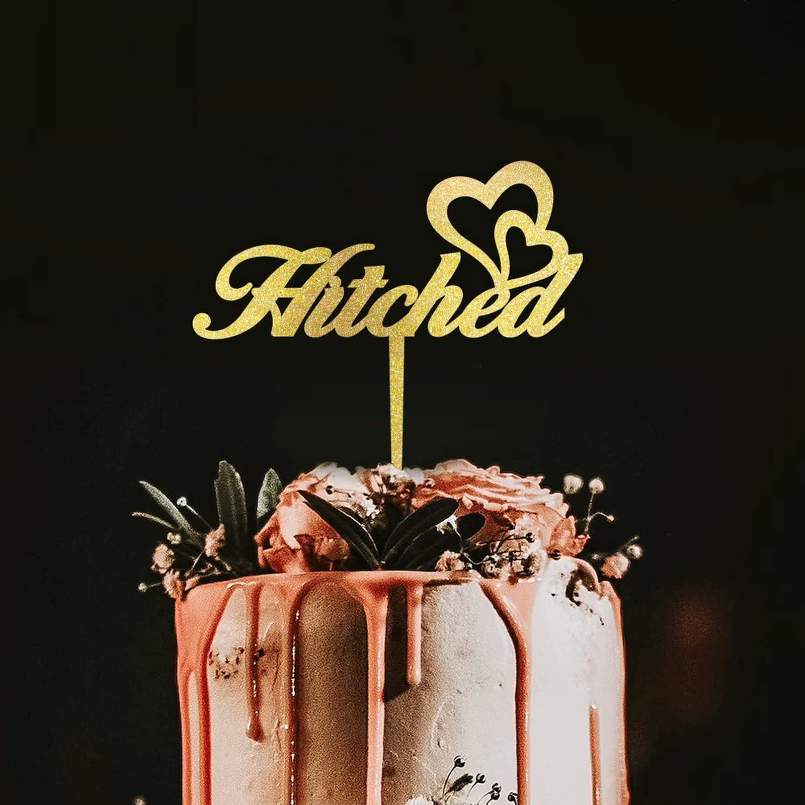 Rimego Décoration De Gâteau En Bois Découpé Au Laser Pour Mariage, Enterrement De Vie De Jeune Fille, Calligraphie, Cadeau De Mariage