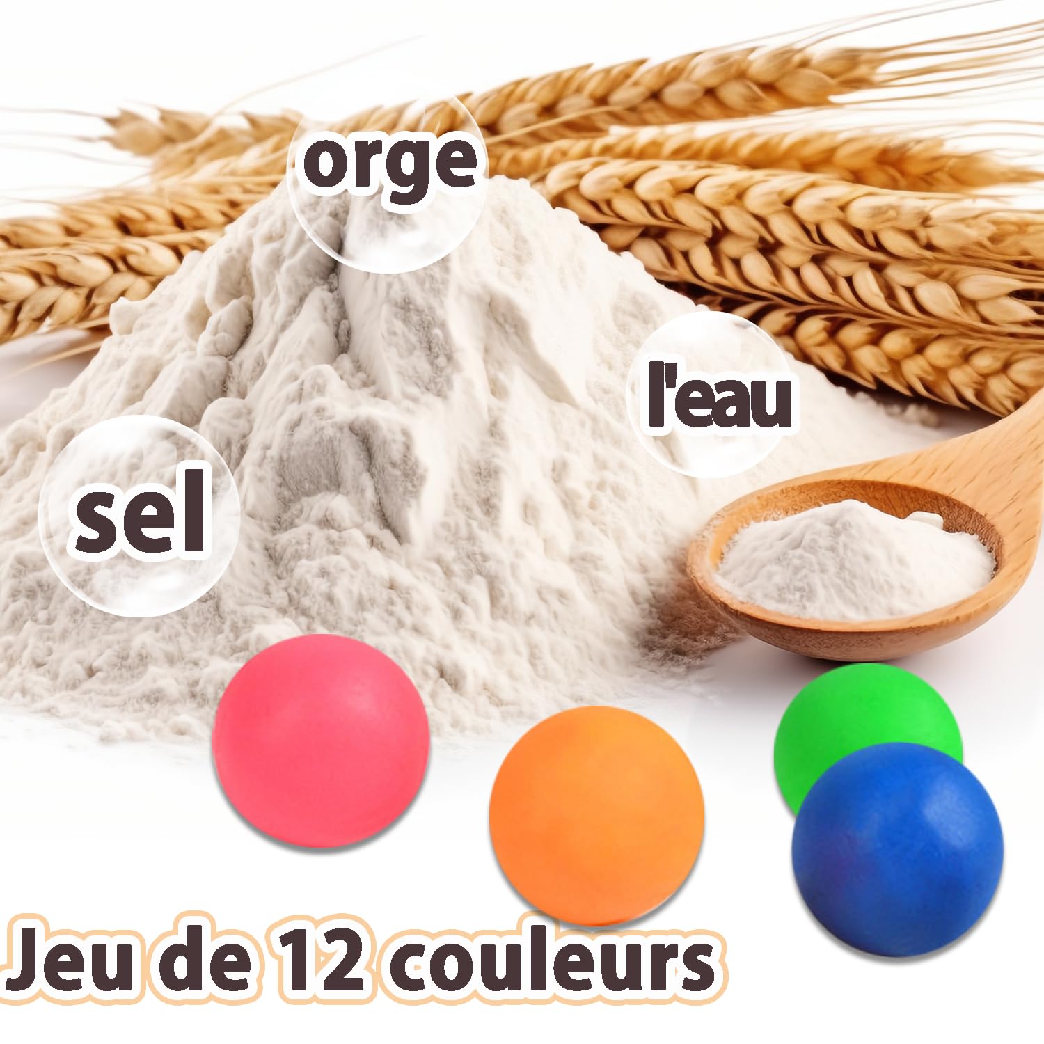 VBACALA Kit Pâte à Modeler Enfant, Accessoires Pâte à Modeler Kitchen Creations avec 12 Pots, Machine à Glace, Machine à Pâtes et Burger, Outils et Moules, Cadeau Enfants dès 3 Ans