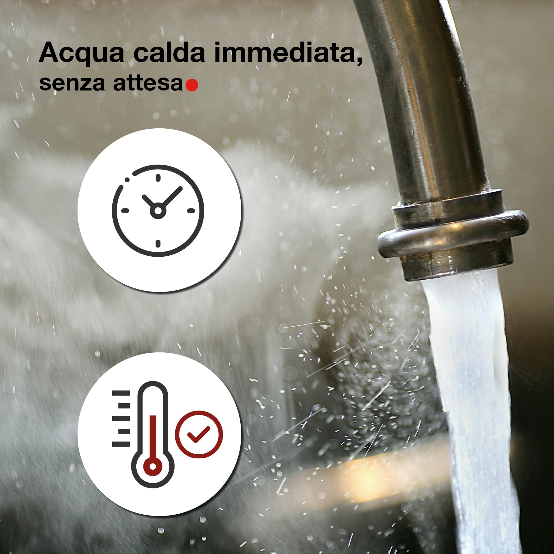 Rheem MiniTank Scaldabagno Elettrico 15L con Termostato Regolabile | Caldaia Elettrica a Risparmio Energetico - Serbatoio Smaltato Antiruggine - Installazione Facile con Staffa Inclusa