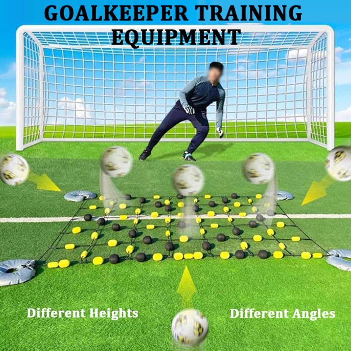 Attrezzatura per L'Allenamento del Portiere, Quadrato per Portieri Calcio, con 4 Sacche d'Acqua, Attrezzatura L'Allenamento Calcio, Ausili L'Allenamento Calcio Allenamento Dell'Agilità,2x2.8M