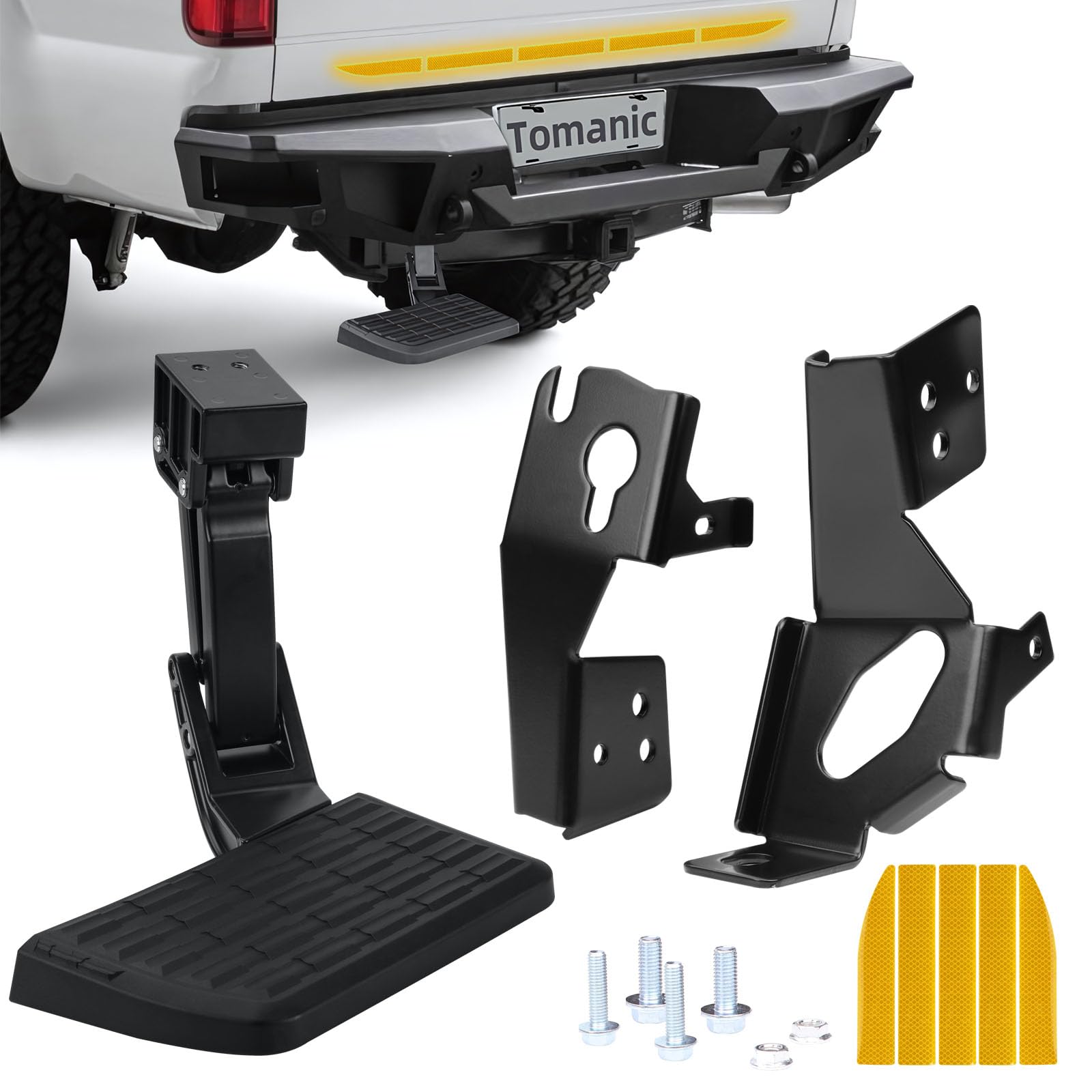 75313-01A Retractable Rear Bedstep Compatible with Ford F250 F350 F450 (2017-2023) (Not Work When F450 Vibration Damper is Installed) Pickup OEM