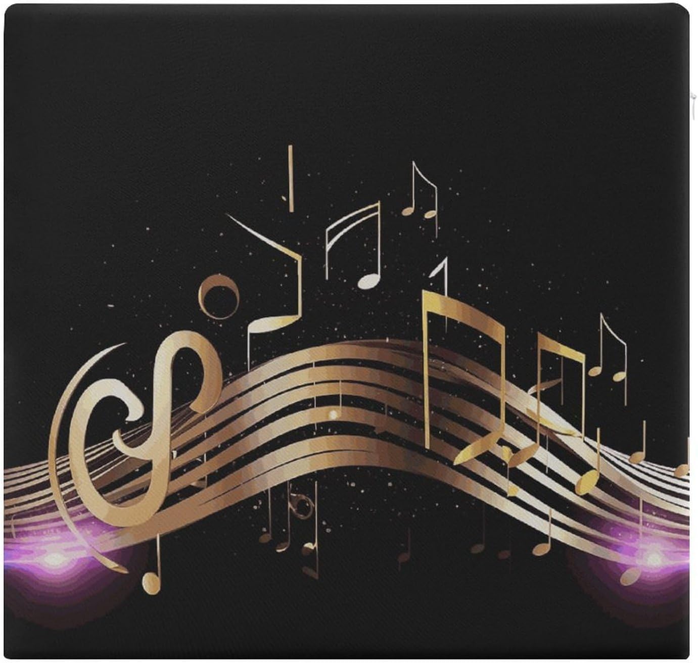 Square Novel Music Note Chair Cushion Soft Breathable Meditation Floor Pillow Thickened Memory Foam Chairs Cushions Non-Slip Dining Chair Seat Cushion 15 X 13.8Inches