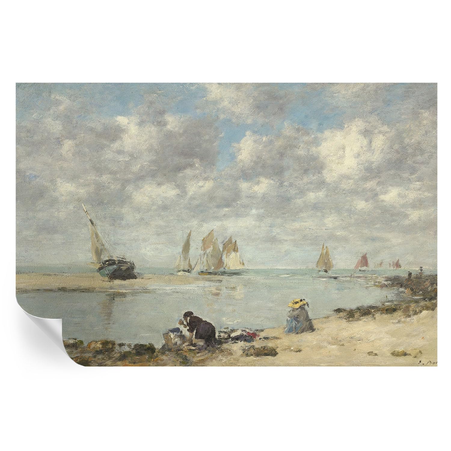 Papel pintado autoadhesivo de paisajes marinos en vinilo decorativo de 104x70 cm