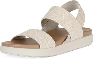 Womens Walking Sandals Comfortable, Casual Low Platform Sandals with Back Strap Lightweight, Orthopedic Wedge Travel Shoes