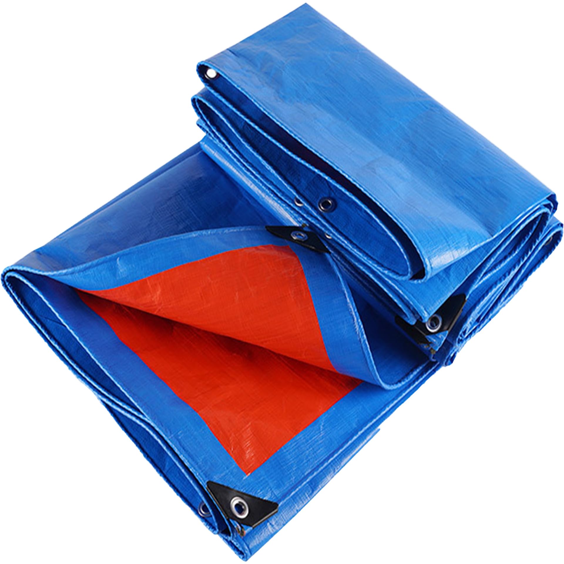 Telo Impermeabile da Esterno 1.9 x 6 m Telo Telone Occhiellato 160 G M², Antipioggia Antistrappo Grandi Dimensioni Multiuso per Camion, Piscina, Blu
