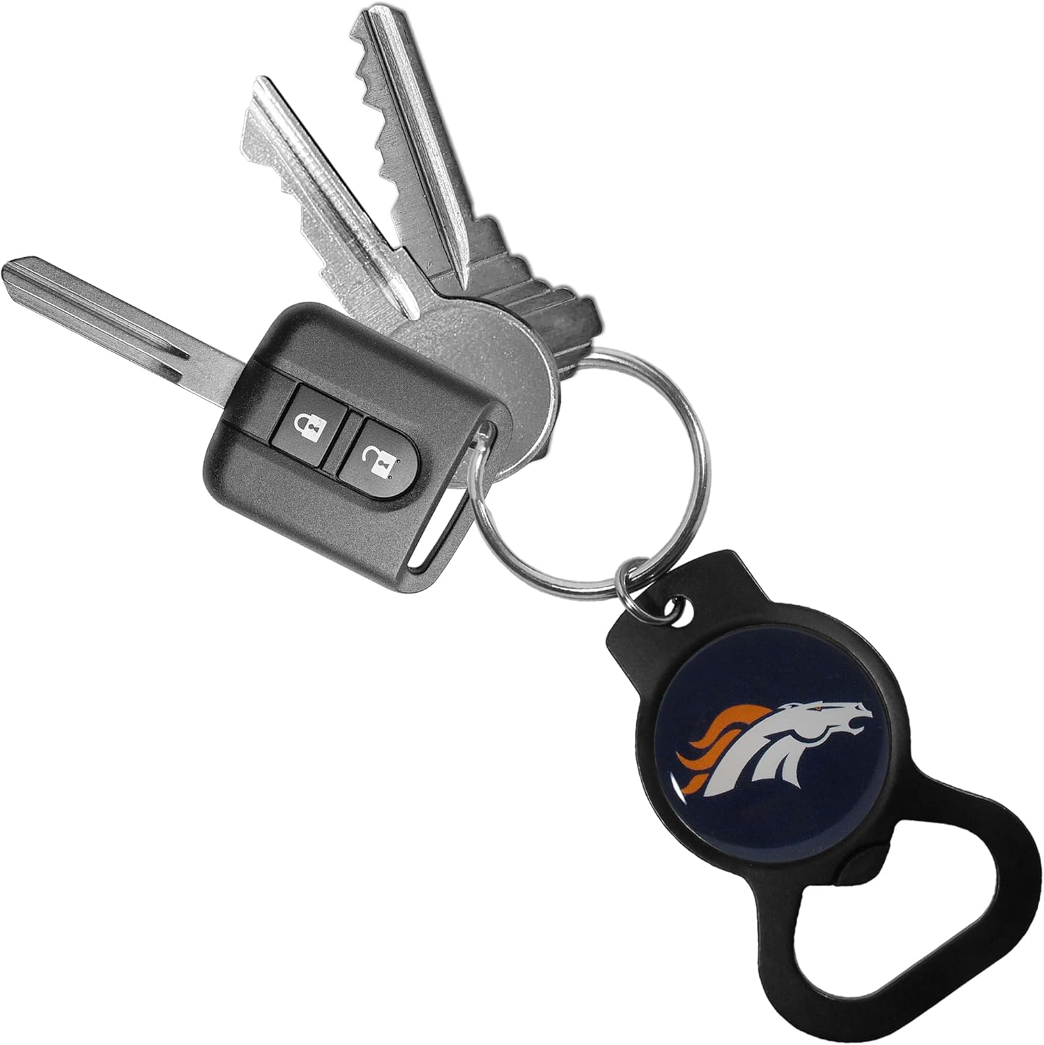 Siskiyou Sports NFL Bottle Opener Key Chain, Black, One Size