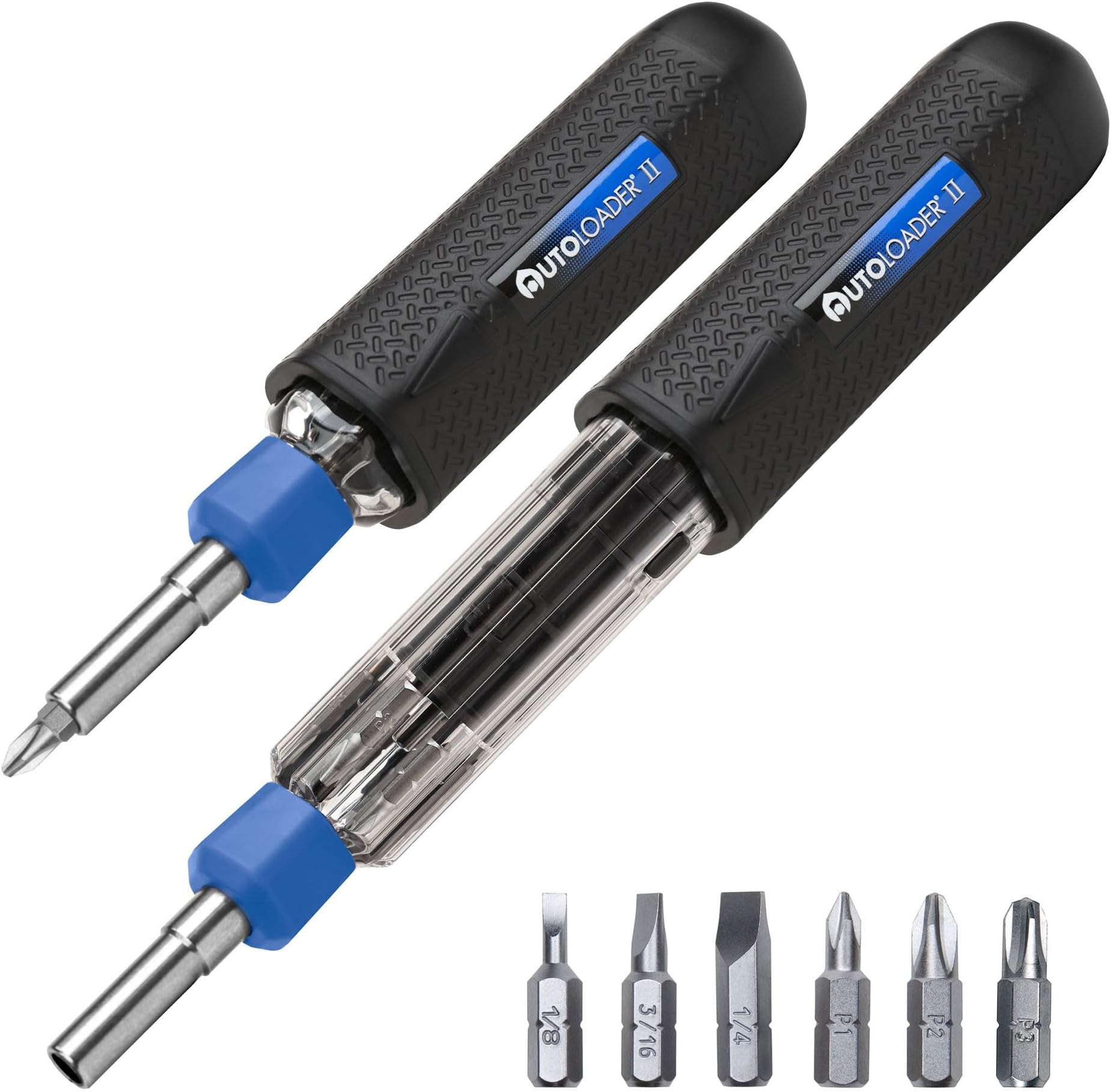 Screwdriver Multi Tool Magnetic | Multi-Bit Auto Loading Barrel Patented | Ergonomic Anti-Roll Handle With Rotating Collar | Industrial High-Grade Bits | Award Winning Design