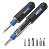 Screwdriver Multi Tool Magnetic &vert; Multi-Bit Auto Loading Barrel Patented &vert; Ergonomic Anti-Roll Handle With Rotating Collar &vert; Industrial High-Grade Bits &vert; Award Winning Design