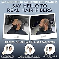 Vista 3 de Aerosol de fibras de cabello naturales, no sintético, de Hair Illusion, Negro