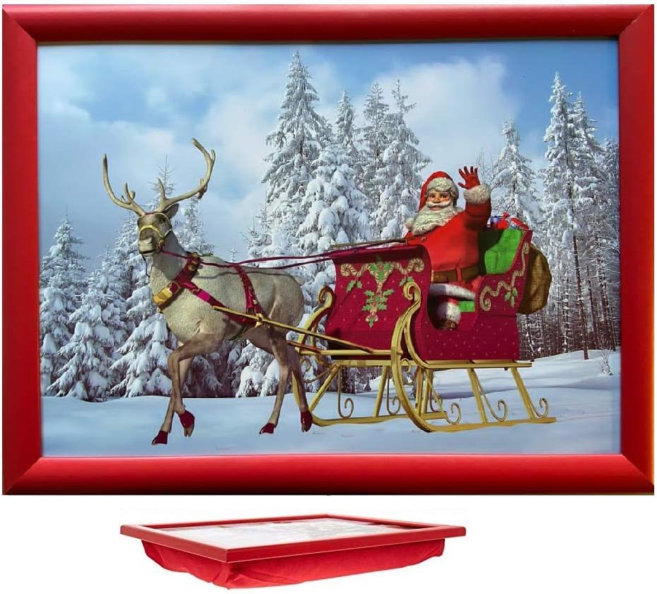 Large Wooden Soft Padded Cushioned Bean Bag Lap Dinner Laptop Food TV