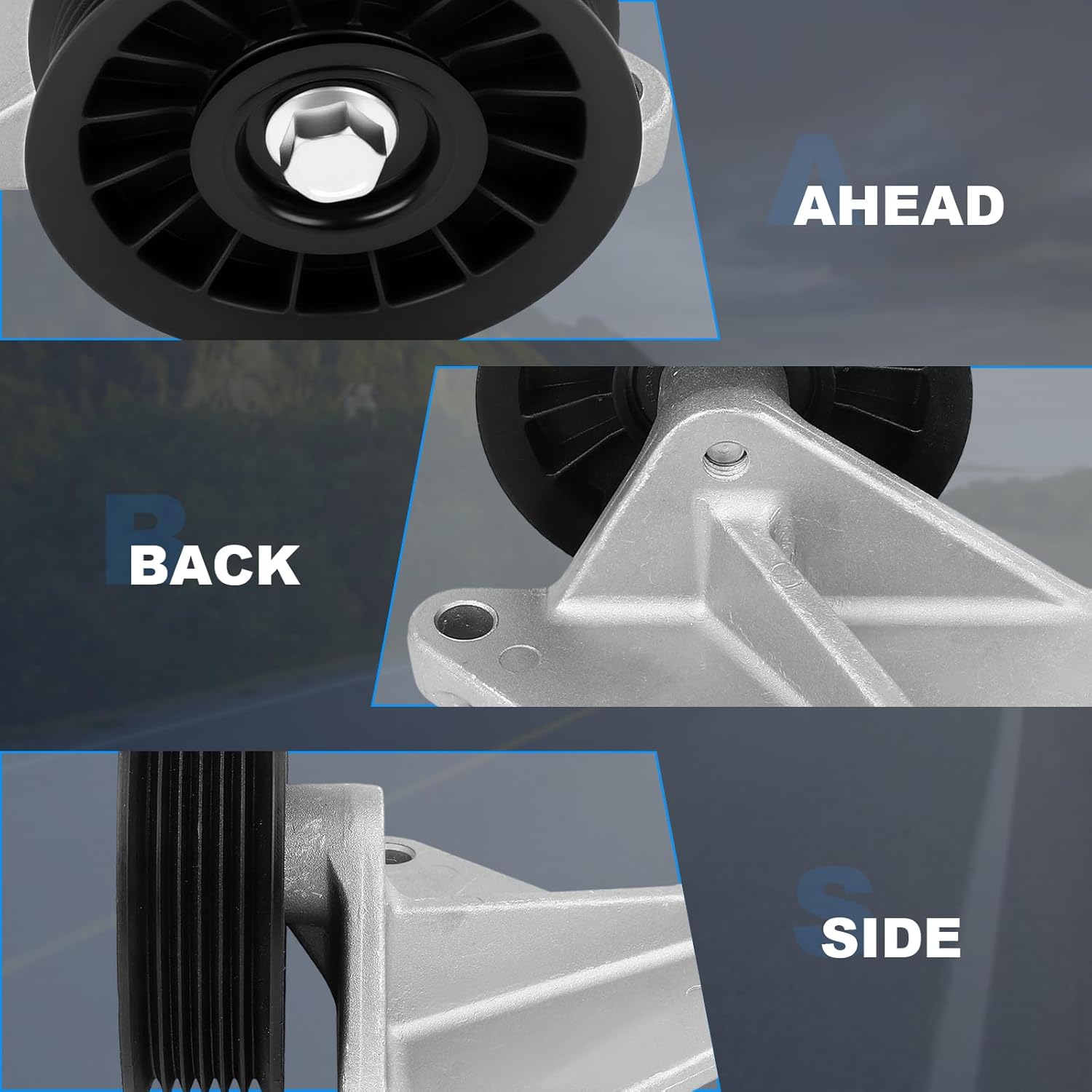 ECCPP A/C Compressor Bypass Pulley 34158 12634218 12555023 12555617 12634218 14102597 Durable Replacement for Smooth AC Performance Fits 2008-2008 for Dodge Ram 1500 3.7L