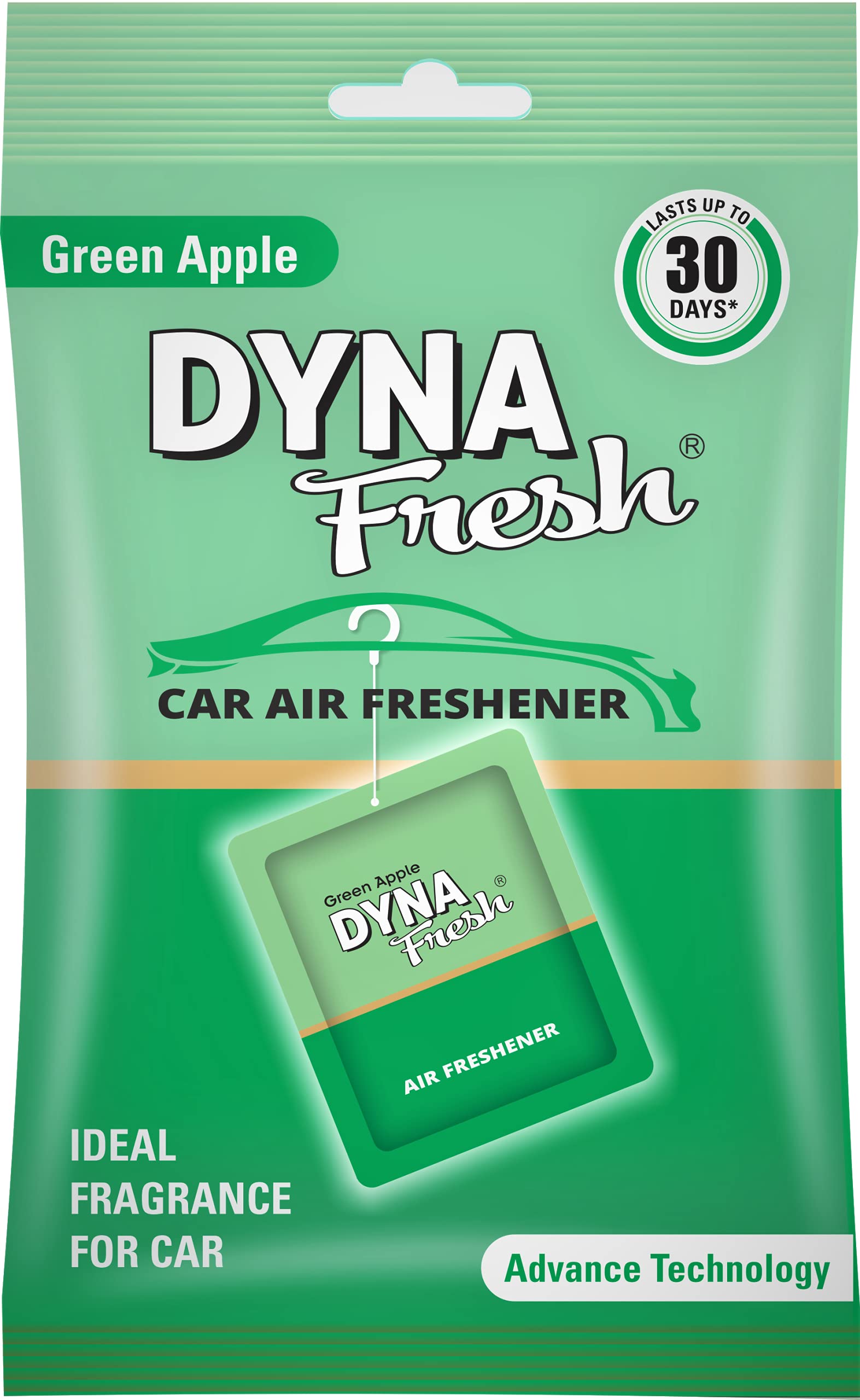Dynafresh® Car Air Freshener Green Apple (Pack of 10 X 10g)