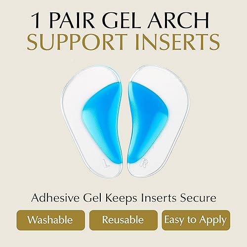 Miniatura 2 de 2 plantillas de soporte de arco de gel suaves y cómodas de silicona, ortopédicas, pies planos, arco ortopédico, fascitis plantar, arco de zapatos,